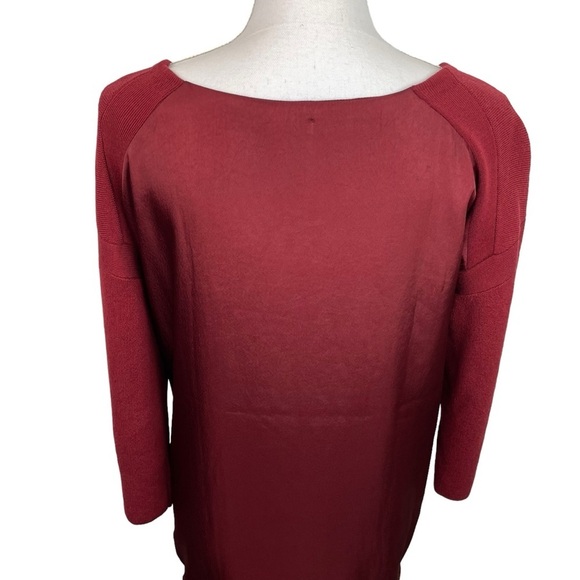 Vince | Red Mixed Media Sweater Dress New - Picture 5 of 10